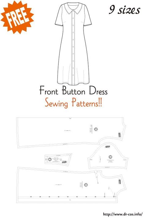 Front Button Dress Free Sewing Patterns In 2023 Clothes Sewing