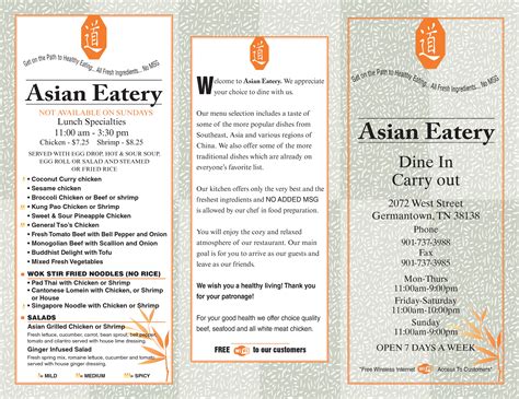 Asian Eatery Menu, Menu for Asian Eatery, Germantown, Memphis ...