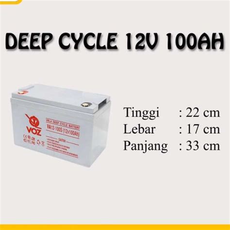 Jual AKI BATERAI VRLA DEEP CYCLE 12V 100AH VOZ Random Di Seller