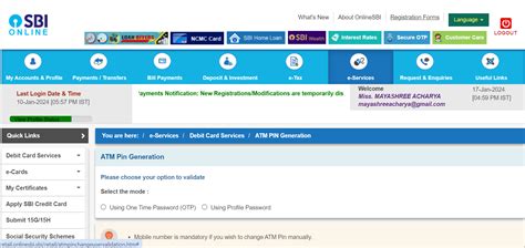 Sbi Debit Card Pin Generation How To Generate Sbi Debit Card Pin