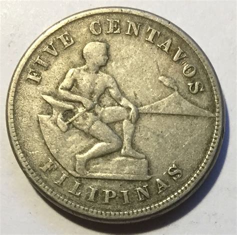 Us Philippines 5 Centavos 1918 S Mule Coin With A Die Crack Coin Talk