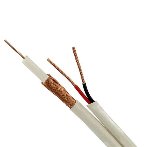 Rg59 CCTV Coaxial Cable With 2 0 75 Mm2 CCA Power Siamese Cable