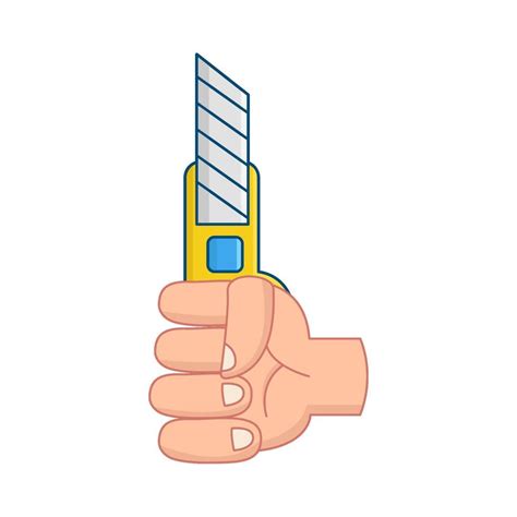 cutter in hand illustration 37131527 Vector Art at Vecteezy