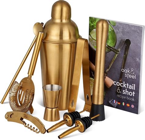 Cinnani Shaker Cocktail Set Set Barman Cocktail En Acier Inoxydable De