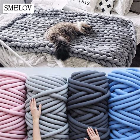 500g thick super Bulky chunky yarn for hand knitting Crochet soft big ...