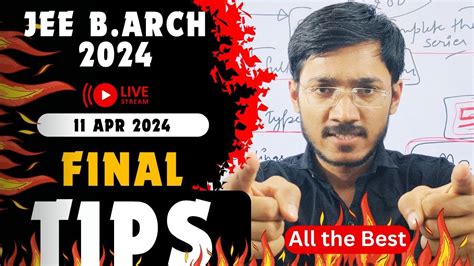 Jee B Arch Final Live Session With Sachin Prajapat Bhaiya