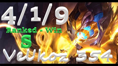 Velkoz Ranked 419 S Velkoz Lol 354 Game Winning Youtube