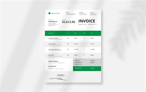 Creative Invoice Design Template Graphic by panencreative · Creative ...