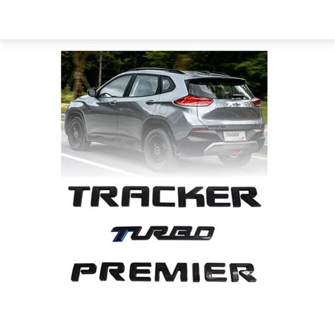 Kit Emblemas Preto Black Chevrolet Tracker Turbo Premier Shopee Brasil