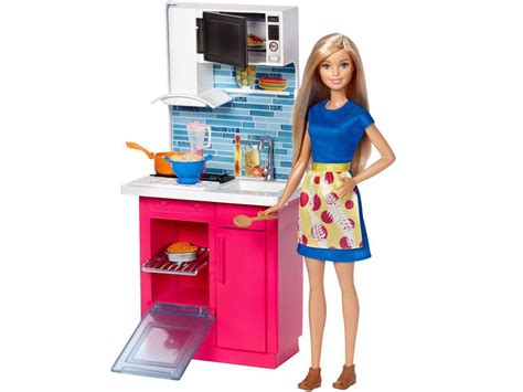 Barbie Cozinha Conjunto de Móveis Acessórios Mattel Boneca