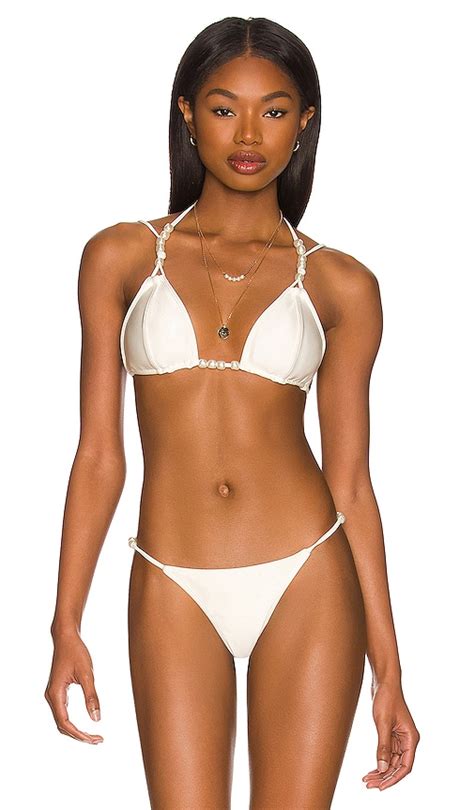 Cult Gaia Anoki Bikini Top In Off White Revolve