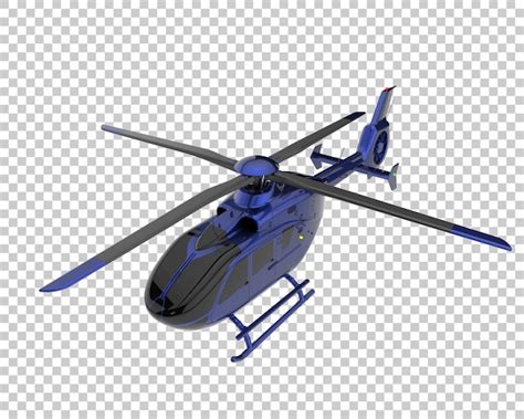 Helicóptero em fundo transparente renderização em 3d ilustração