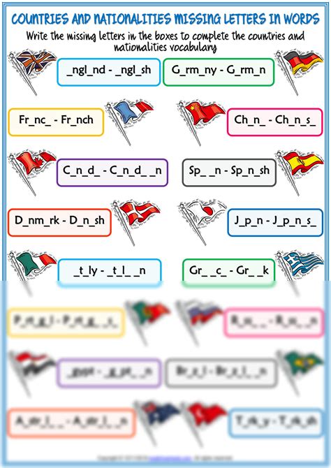 Esl Word Search Countries