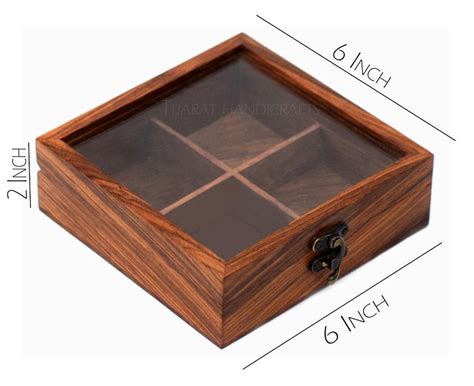 Wooden Teak Wood Sqaure Dry Fruit Box Box Capacity Gms At Rs