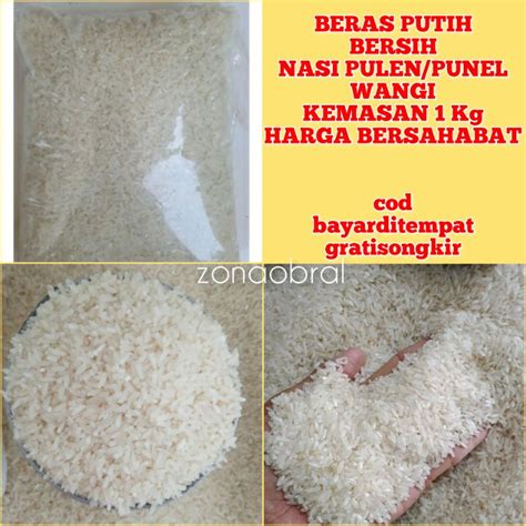 Jual Beras Putih Eceran Pulen Punel Kemasan Kg Dari Varietas Padi