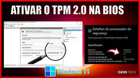 Como Ativar O Tpm 2.0 - Como ATIVAR o TPM 2.0 na BIOS para rodar o WINDOWS 11