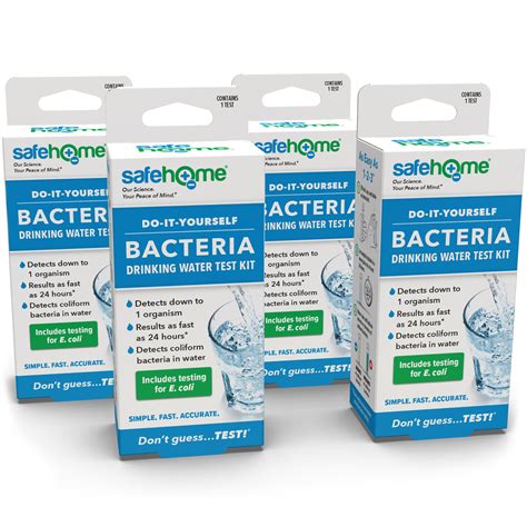 Bacteria Water Test Kits – (YOU TEST AT-HOME) – 4 pk