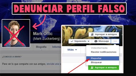 Como Denunciar Un Perfil Falso En Facebook Youtube