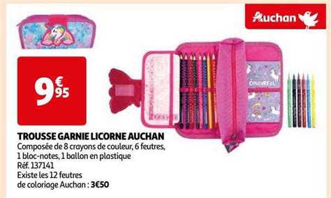 Promo Trousse Garnie Licorne Auchan Chez Auchan Icatalogue Fr