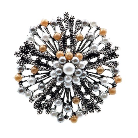 CINDY XIANG Broches Da Flor Do Strass Do Vintage Para Mulheres Pin P