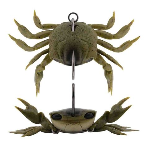 Cranka Crab Single Hook Lure Olive Crab