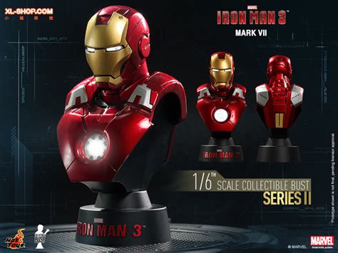 Hot Toys HTB Iron Man Th Scale Collectible Bust Series II Deluxe Set