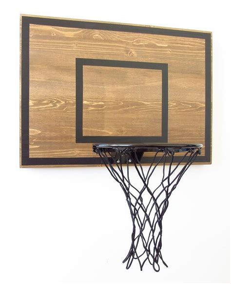 Rustic Wall Mounted Basketball Hoop Brown and Black Indoor Goal - Etsy