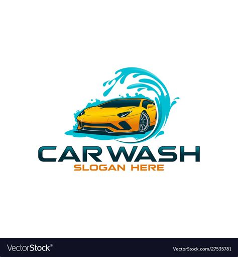 Car wash logo template Royalty Free Vector Image