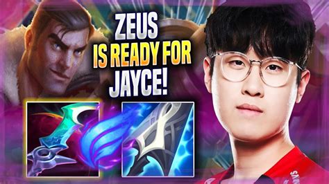 Zeus Is Ready For Jayce T1 Zeus Plays Jayce Top Vs Darius Season