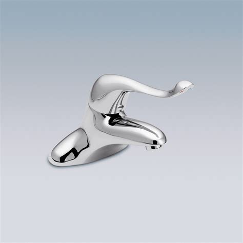 Moen M Dura Chrome Handle In Centerset Bathroom Sink Faucet With