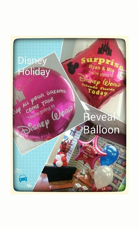 Personalised Disney Surprise Trip Holiday Reveal Foil Balloon