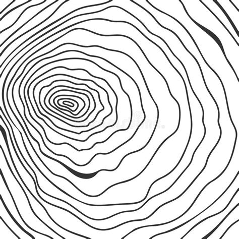 Tree Rings Icon Trunk Cross Section Outline Texture Dendrochronology