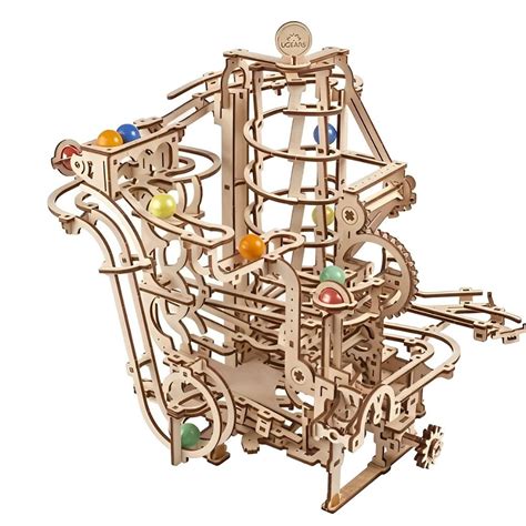 Puzzle D Marble Run Spiral Hoist Din Lemn Ugears Mindblower Ro