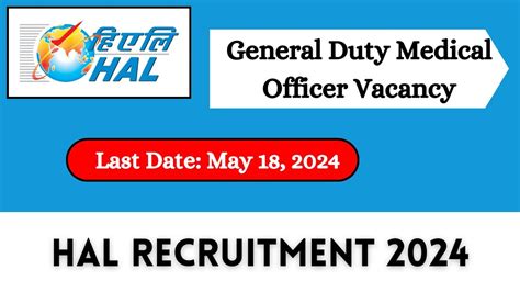 HAL Recruitment 2024 Notification Out For GDMO Vacancies Check Post