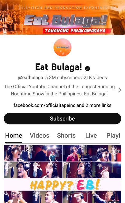 Tape Inc Takes Back Full Access Of ‘eat Bulaga Youtube Account Pepph