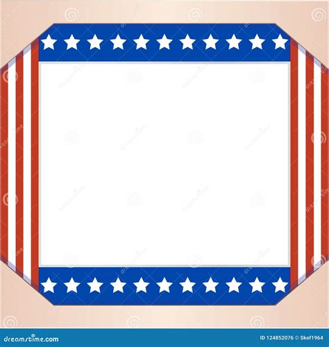 Usa Abstract Flag Patriotic Border Frame Stock Vector Illustration Of Patriotic America