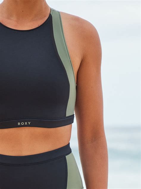 Roxy Pro Wave Haut De Bikini Crop Top Pour Femme Roxy