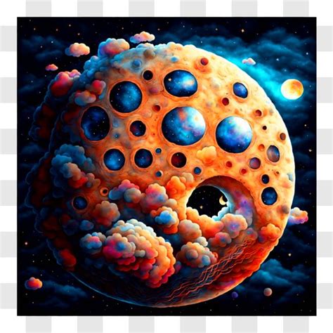 Download Colorful Moon Art Piece PNG Online - Creative Fabrica