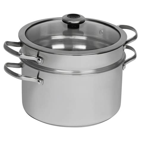 Revere Stainless Steel 65 Qt Stock Pot W Insert Silver Stainless Steel Copper Kitchen