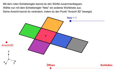 11 Netze eines Würfels GeoGebra