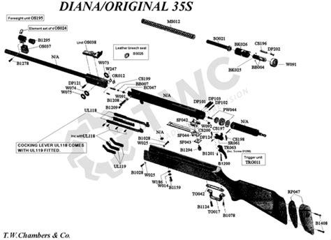 Airgun Spares Diana Original Gecado T W Chambers And Co