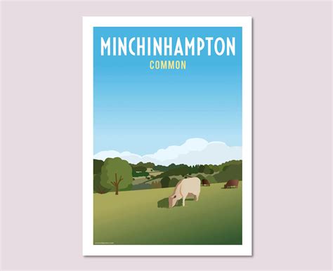 Minchinhampton Common Poster – Cows Stroud Cotswolds Art ...