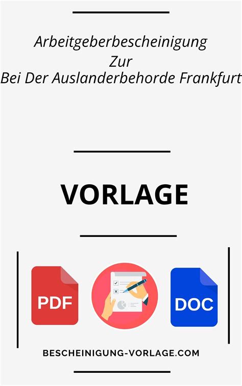 Arbeitgeberbescheinigung Zur Bei Der Ausl Nderbeh Rde Frankfurt