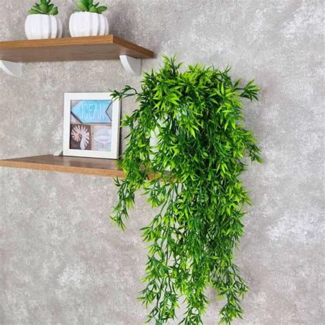 Planta Bambu Pendente Artifical Realista Folhagem Decorativa Kit C Und