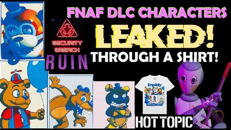 Fnaf Ruin Dlc Characters Leaked Through A Shirt Fnaf Security