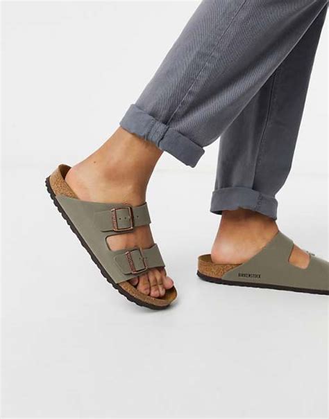 Birkenstock Arizona Birko Flor Sandals In Stone Asos