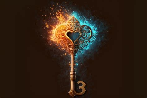 Premium Ai Image Magic Key To Fantasy World Mystical Key Digital