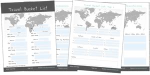 Travel Bucket List Template Guide Free Fillable Pdf