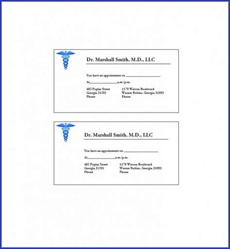 Doctor Appointment Reminder Template Printable Word Searches