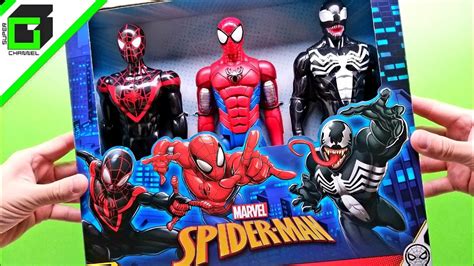 New Spider Man Venom And Miles Morales Pack Titan Hero Series